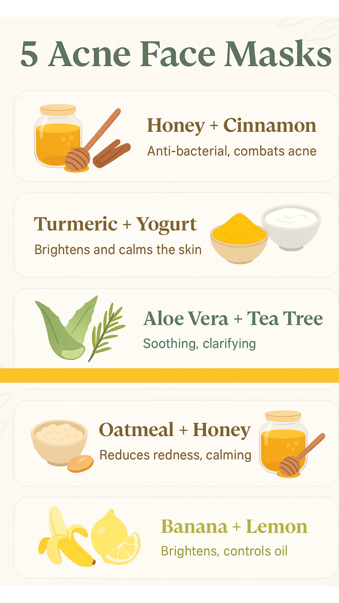 infographic showing DIY acne face mask benefits