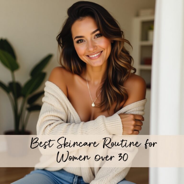 women smiling posing in glowing skin over 30
