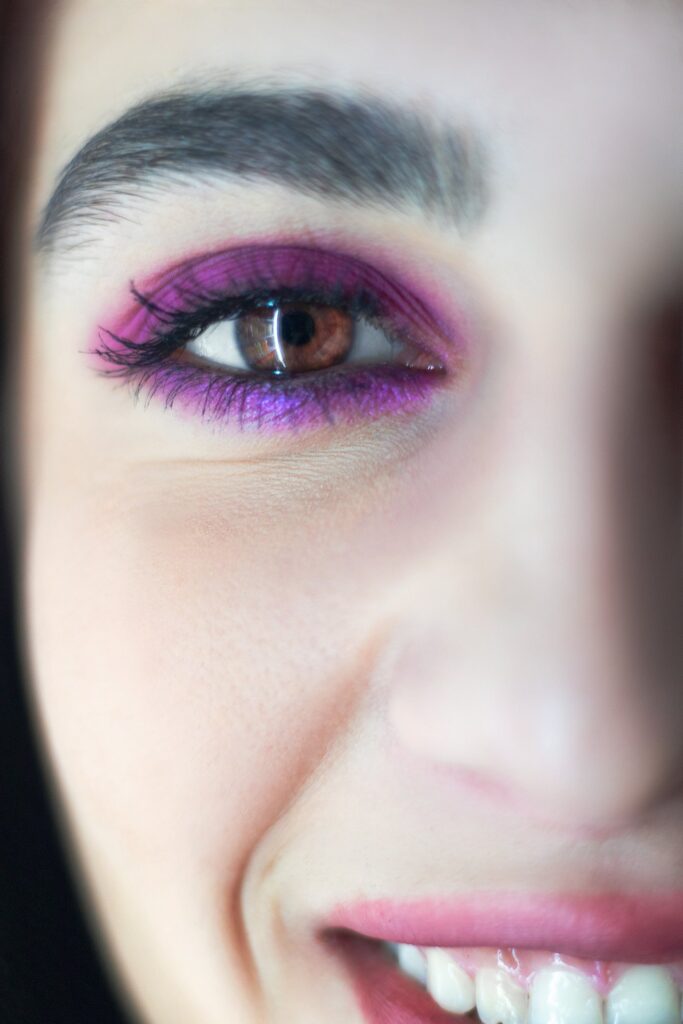 bright purple eye makeup