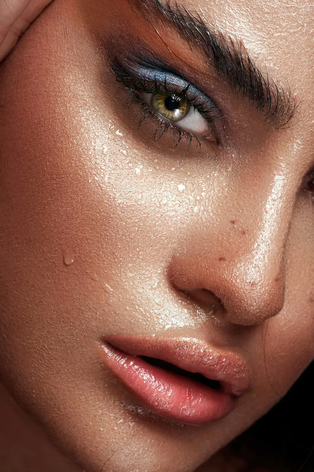 Calm skin texture from skincare for rosacea-prone skin