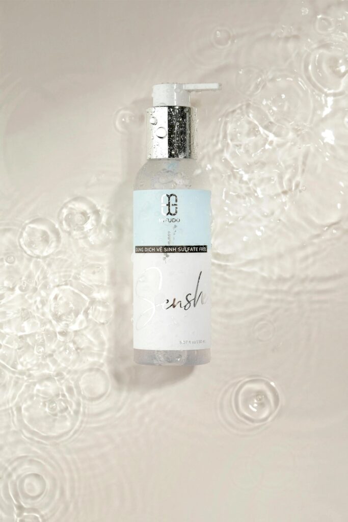 skincare product lying