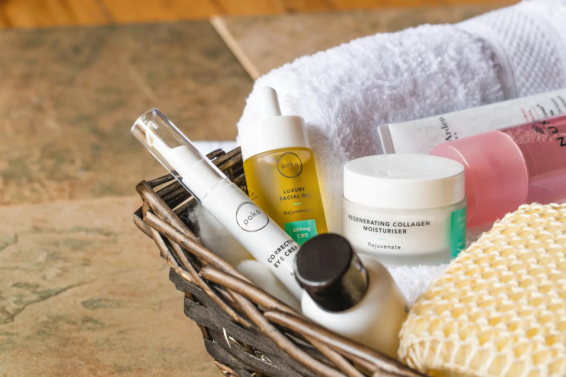 Beginner skincare routine essentials flat lay