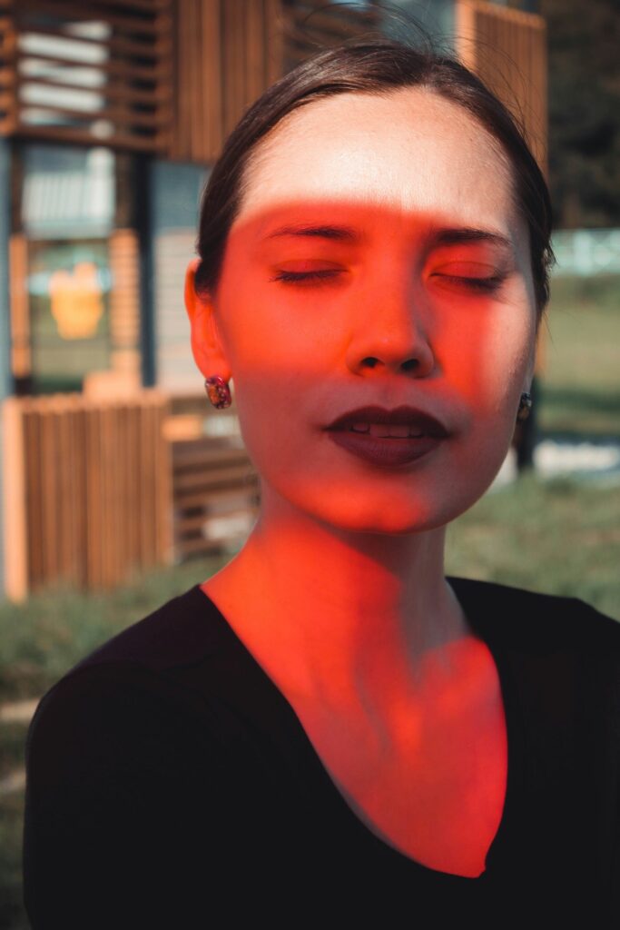 women with tinted sunscreen and makeup