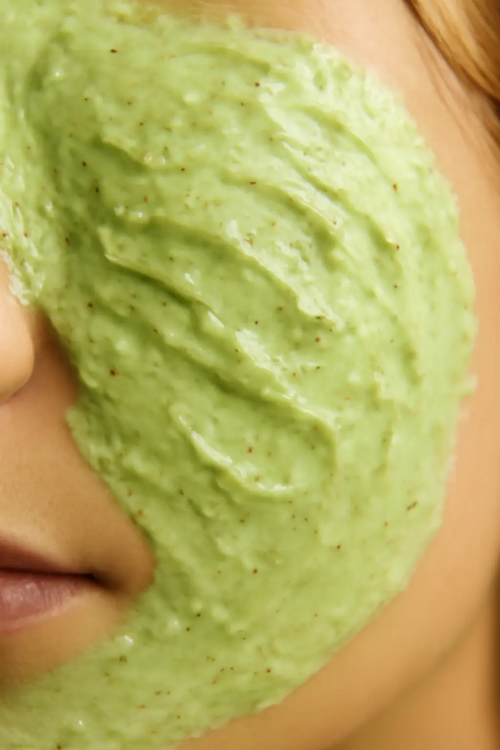 Close-up detail of diy organic face mask with natural ingredients